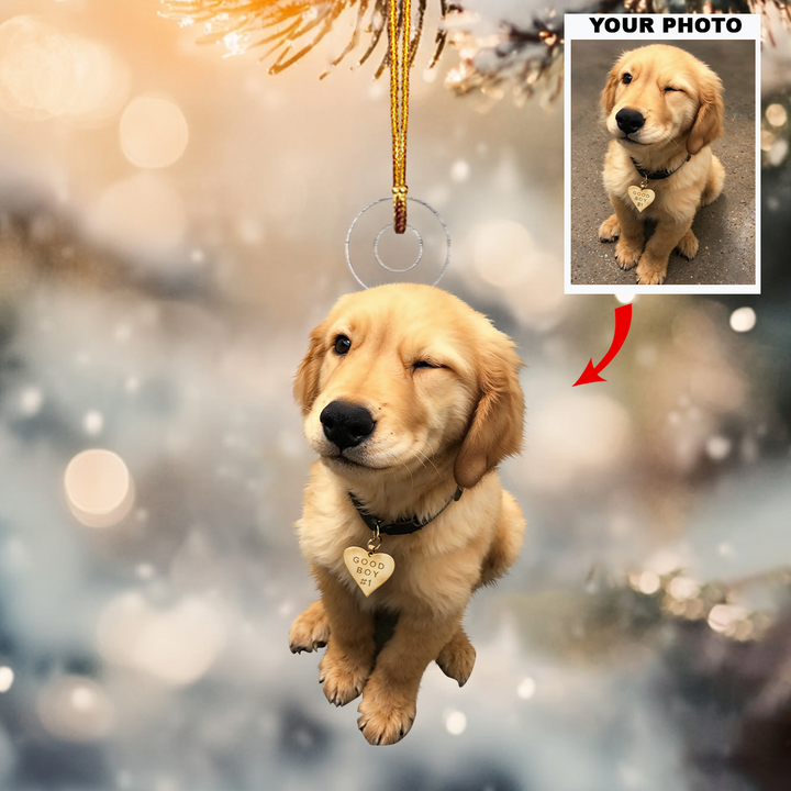 Customized Photo Ornament Pet Special Moments - Personalized Photo Mica Ornament - Christmas Gift For Pet Lovers, Dog Lovers, Cat Lovers