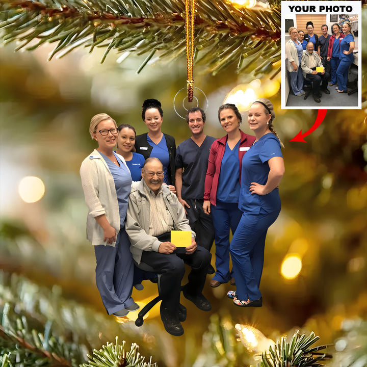 Healing Heart - Personalized Photo Mica Ornament - Christmas Gift For Nurses, Family Members