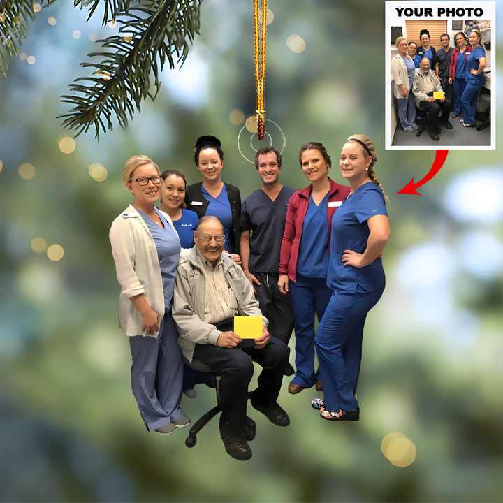 Healing Heart - Personalized Photo Mica Ornament - Christmas Gift For Nurses, Family Members