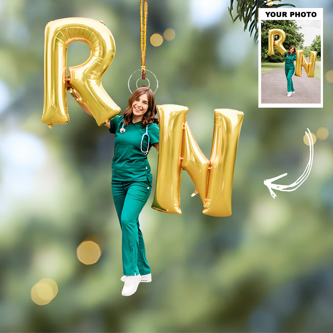 Healing Hands - Personalized Photo Mica Ornament - Christmas Gift For Nurse