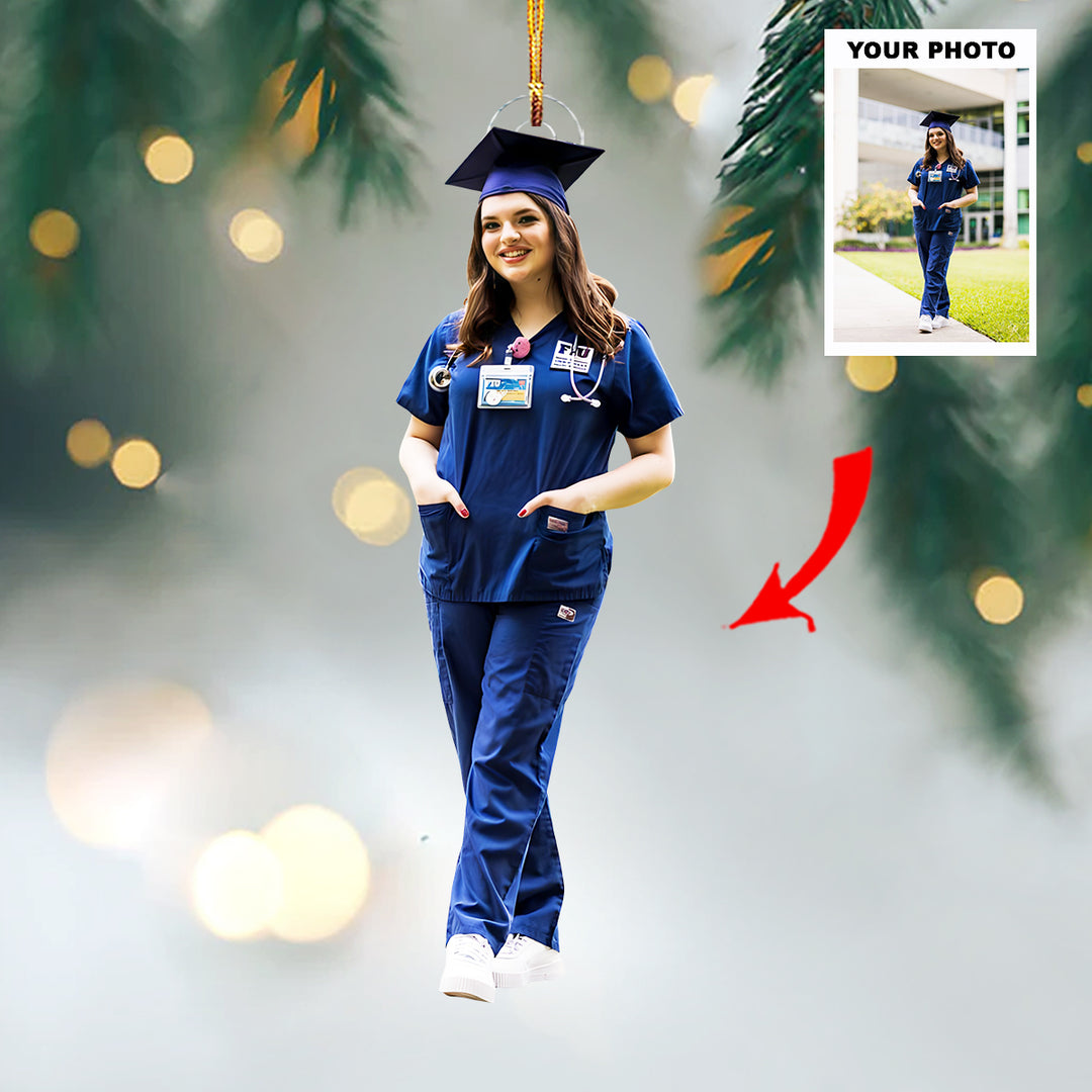 Nurse Life - Personalized Photo Mica Ornament - Christmas Gift For Nurse