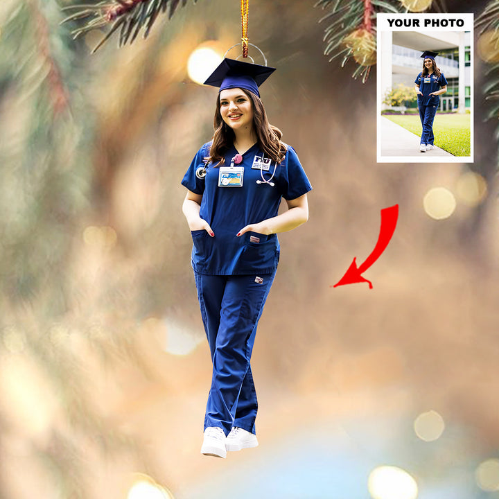Nurse Life - Personalized Photo Mica Ornament - Christmas Gift For Nurse