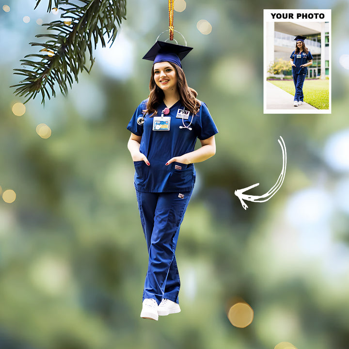 Nurse Life - Personalized Photo Mica Ornament - Christmas Gift For Nurse