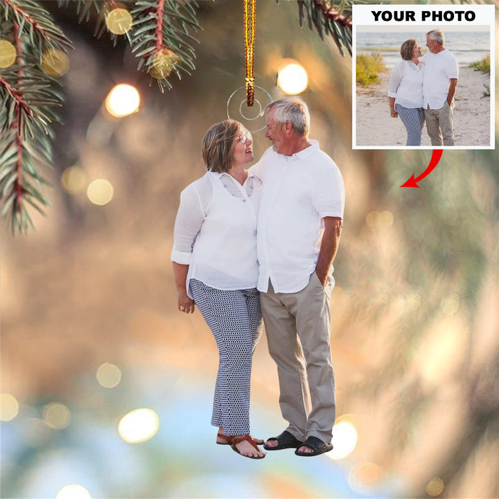 Our Legacy of Love - Personalized Photo Mica Ornament - Christmas Gift For Family Members, Grandma, Grandpa