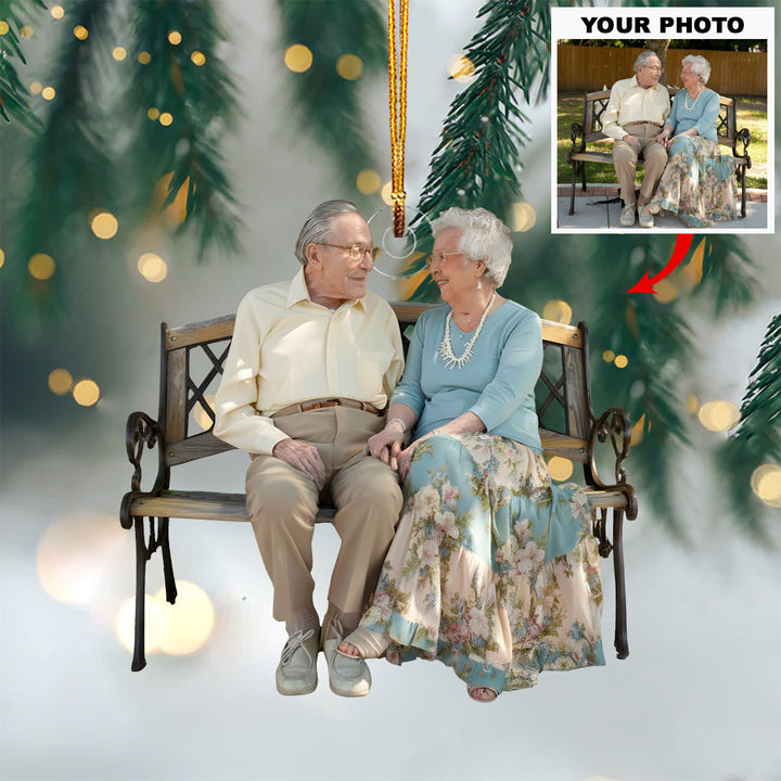 A Lifetime of Love - Personalized Photo Mica Ornament - Christmas Gift For Family Members, Grandma, Grandpa