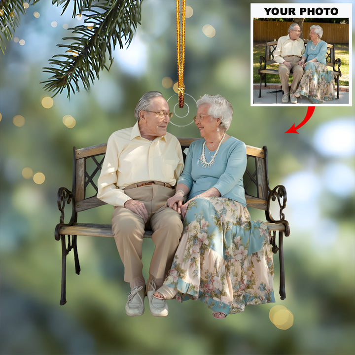 A Lifetime of Love - Personalized Photo Mica Ornament - Christmas Gift For Family Members, Grandma, Grandpa
