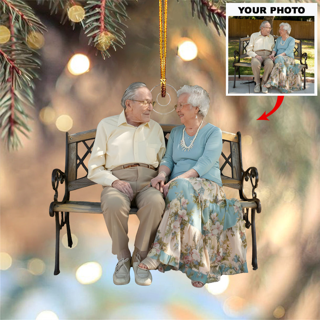 A Lifetime of Love - Personalized Photo Mica Ornament - Christmas Gift For Family Members, Grandma, Grandpa
