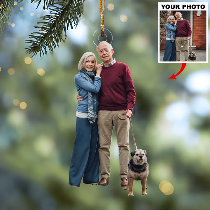 Golden Years - Personalized Photo Mica Ornament - Christmas Gift For Family Members, Grandma, Grandpa