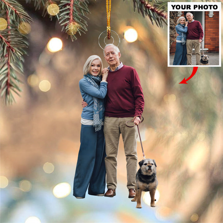 Golden Years - Personalized Photo Mica Ornament - Christmas Gift For Family Members, Grandma, Grandpa