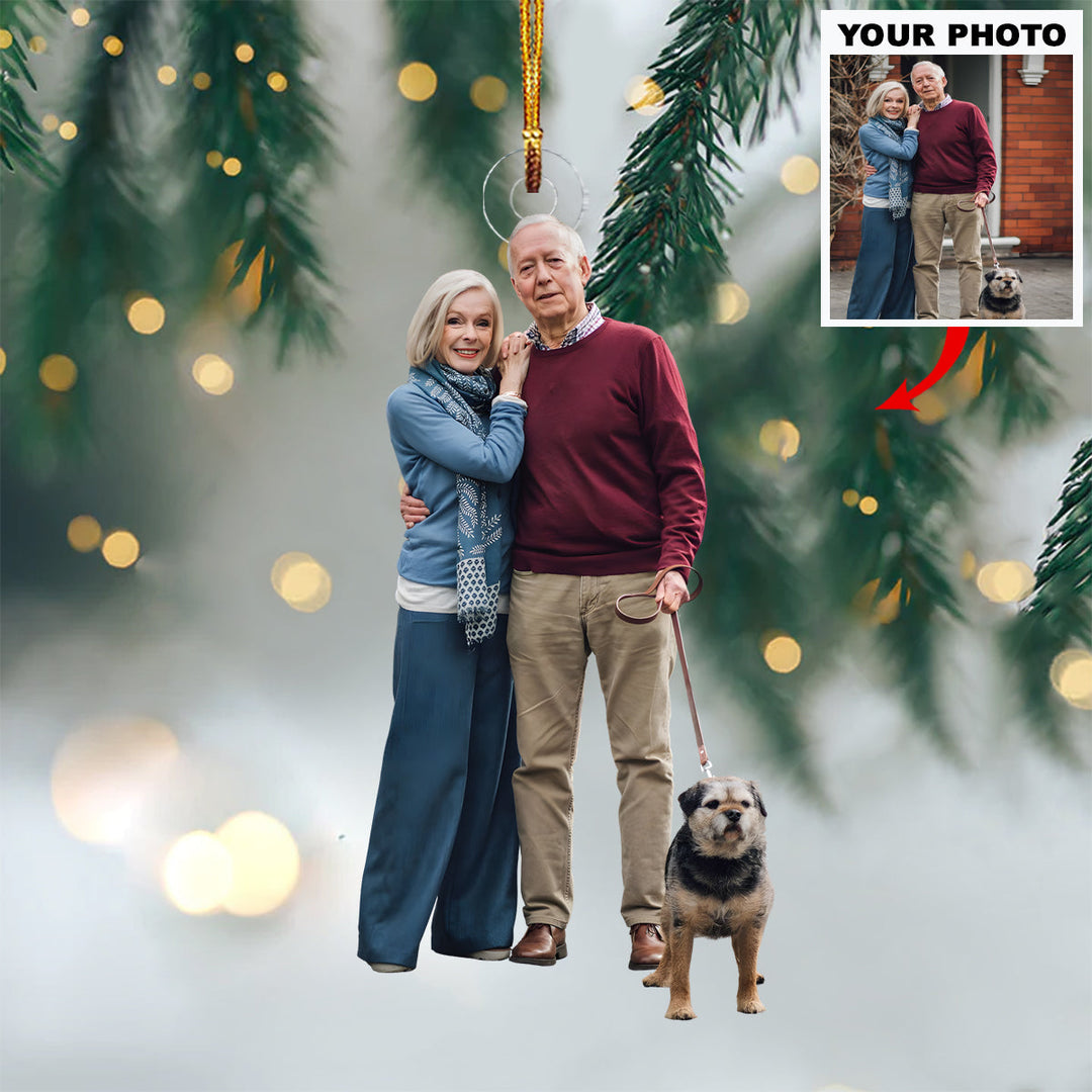 Golden Years - Personalized Photo Mica Ornament - Christmas Gift For Family Members, Grandma, Grandpa