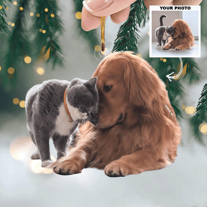 Furry Friend - Personalized Mica Ornament - Christmas Gift For Pet Lovers