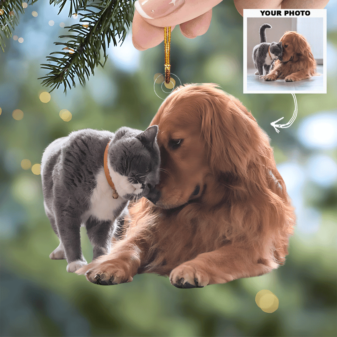 Furry Friend - Personalized Mica Ornament - Christmas Gift For Pet Lovers