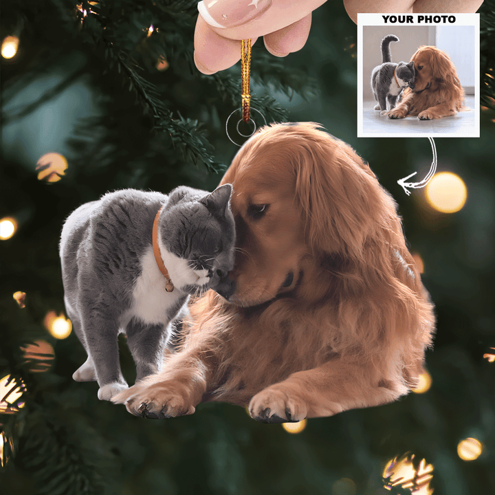 Furry Friend - Personalized Mica Ornament - Christmas Gift For Pet Lovers