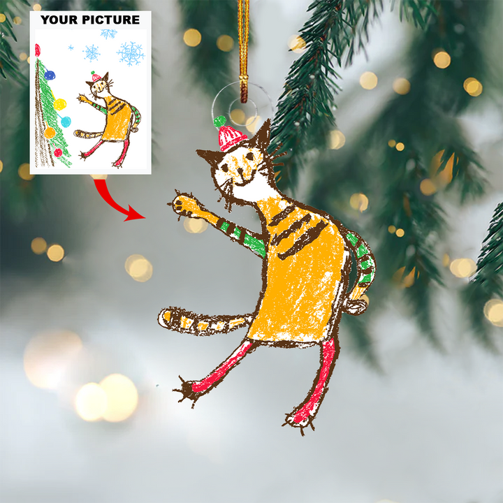 Every Child Is An Artist - Personalized Custom Photo Mica Ornament - Christmas Gift For Kids, Family, Family Members