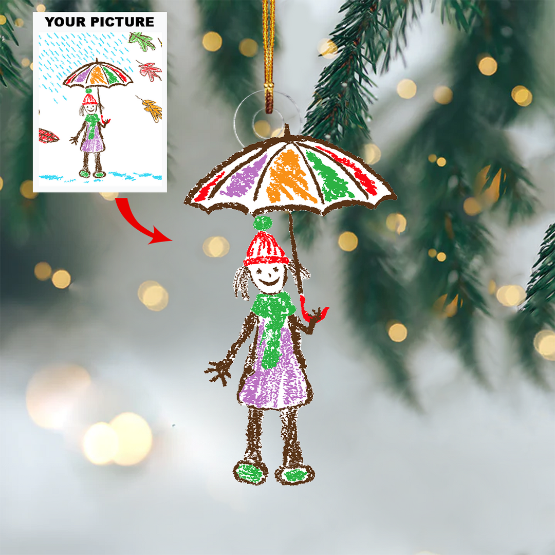 Every Child Is An Artist - Personalized Custom Photo Mica Ornament - Christmas Gift For Kids, Family, Family Members