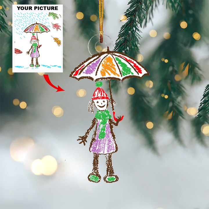 Every Child Is An Artist - Personalized Custom Photo Mica Ornament - Christmas Gift For Kids, Family, Family Members