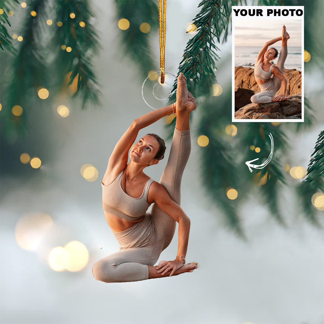 Yogi - Personalized Photo Mica Ornament - Customized Your Photo Ornament - Christmas Gift For Yogi, Yoga Lovers