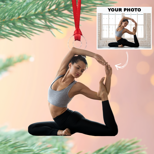 Yogi - Personalized Photo Mica Ornament - Customized Your Photo Ornament - Christmas Gift For Yogi, Yoga Lovers