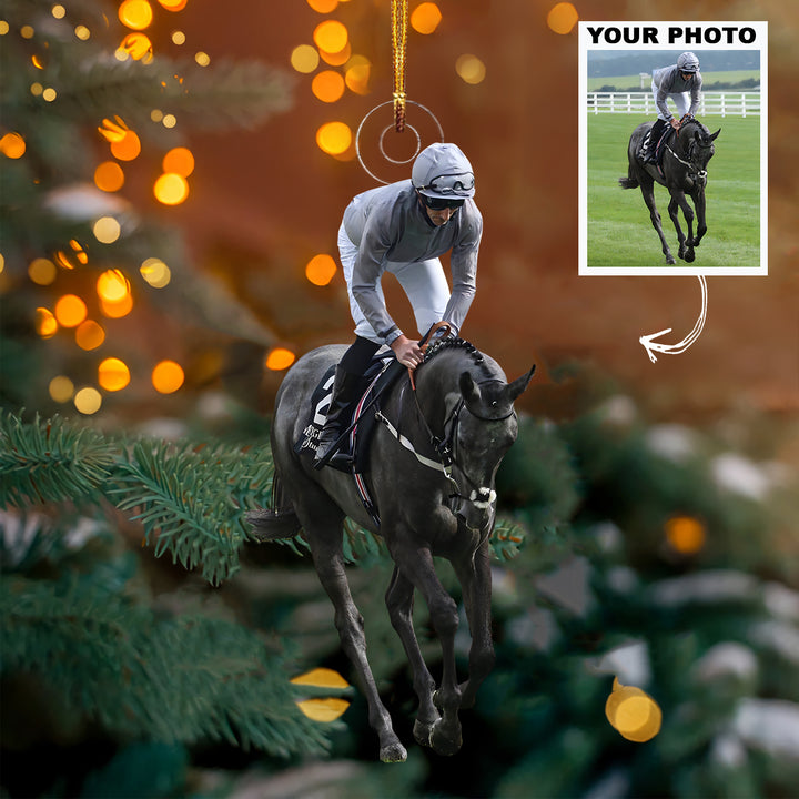 Majestic Bond - Personalized Photo Mica Ornament - Christmas Gift For Family Members, Horse Lovers