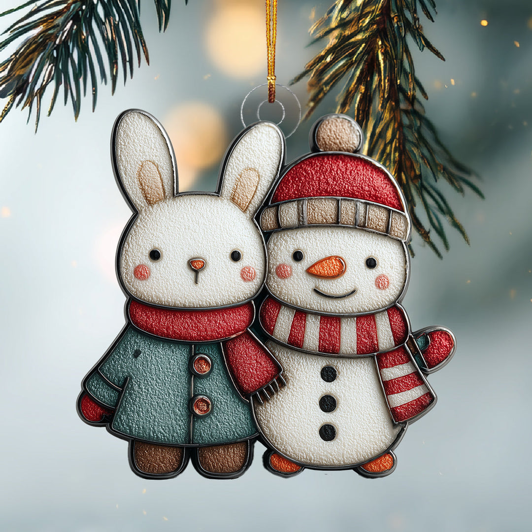 Snowy Pair Mica Ornament NCU0DH048