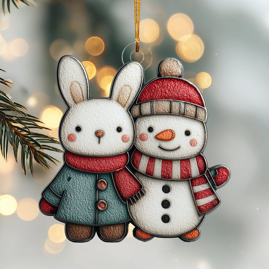 Snowy Pair Mica Ornament NCU0DH048