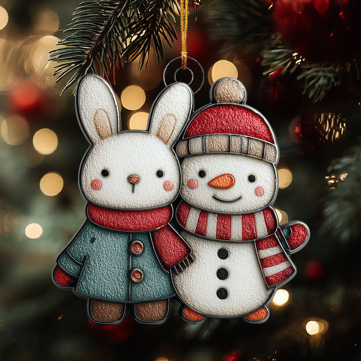 Snowy Pair Mica Ornament NCU0DH048
