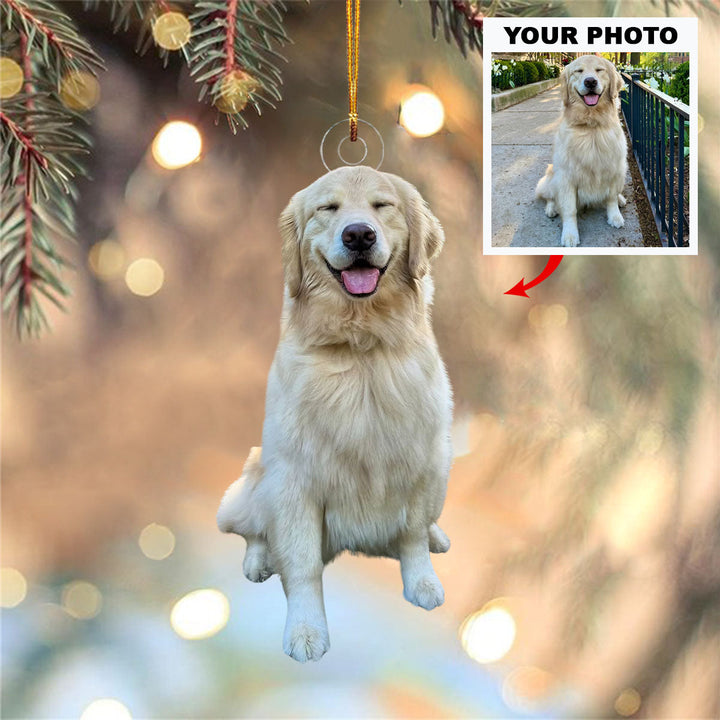 Jingle Paws - Personalized Photo Mica Ornament - Christmas Gift For Pet Lovers