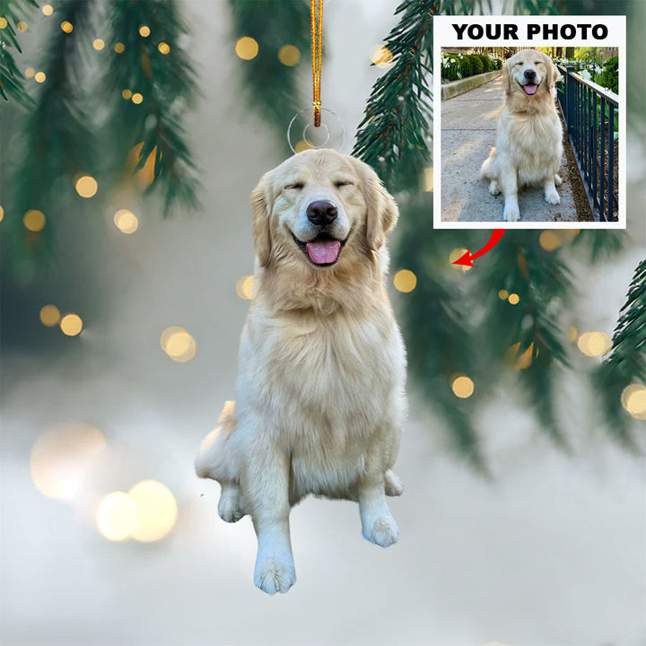 Jingle Paws - Personalized Photo Mica Ornament - Christmas Gift For Pet Lovers