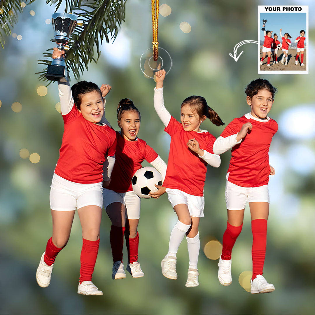 Future Champ - Personalized Photo Mica Ornament - Christmas Gift For Family Members, Kids, And Sport Players