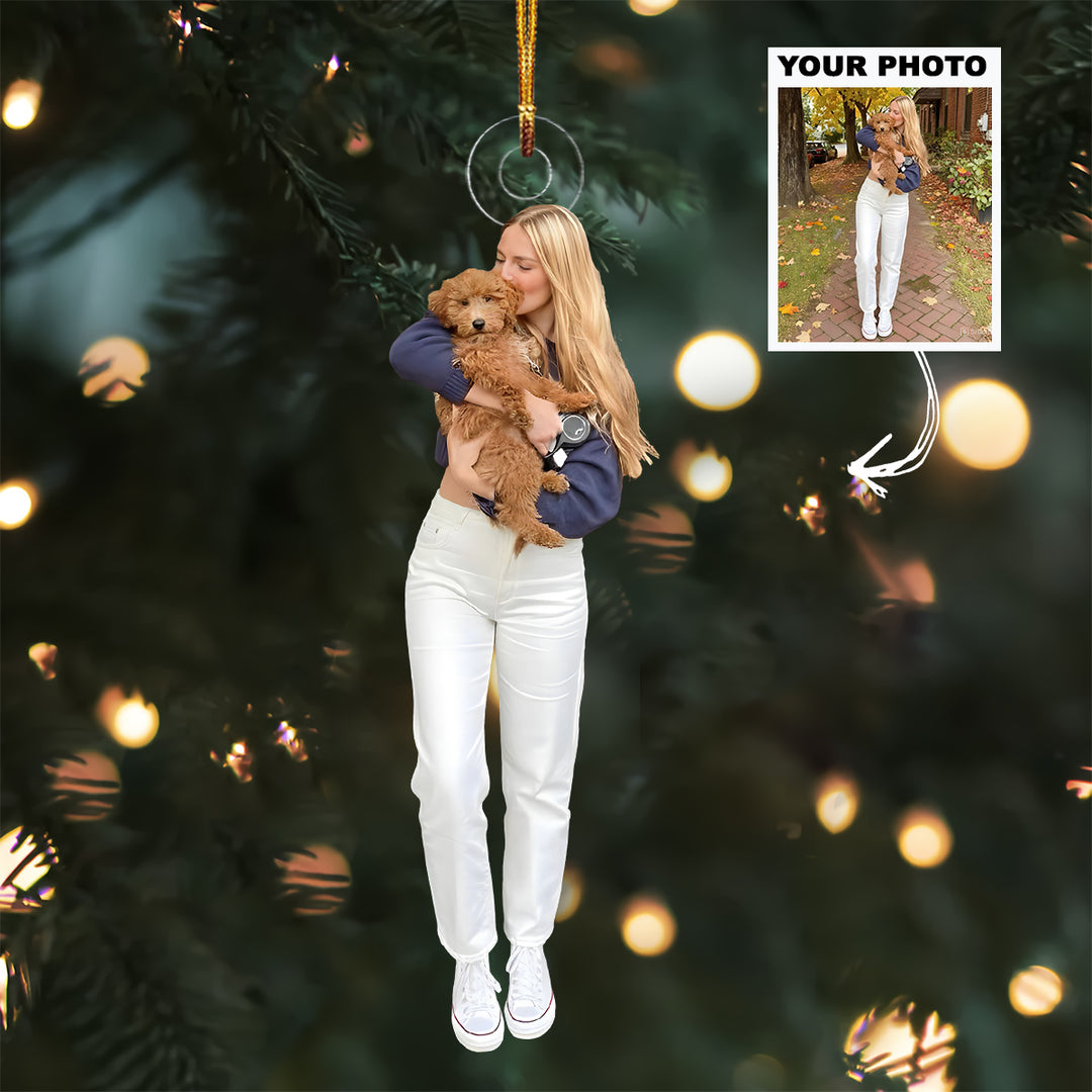 Always By My Side - Personalized Photo Mica Ornament - Christmas Gift For Pet Lover, Dog Mom, Dog Dad