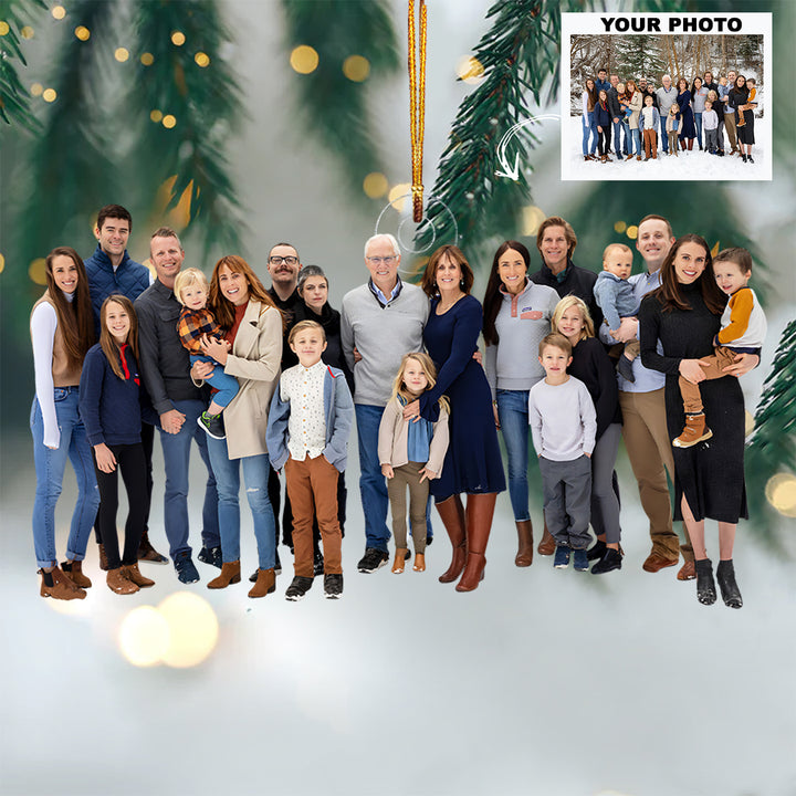 Together We Glow - Personalized Photo Mica Ornament - Christmas Gift For Family Members