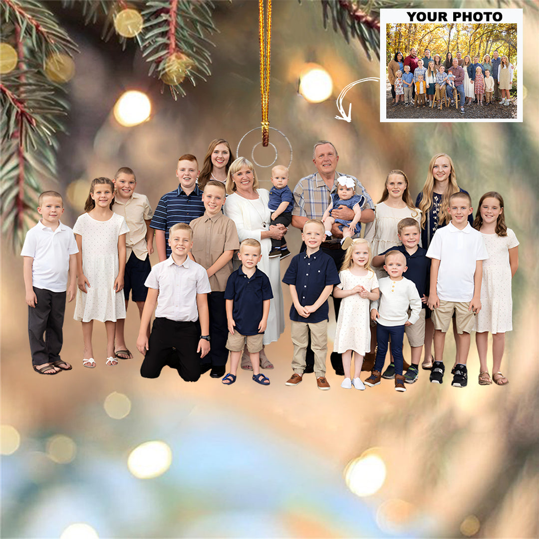 Together We Glow - Personalized Photo Mica Ornament - Christmas Gift For Family Members