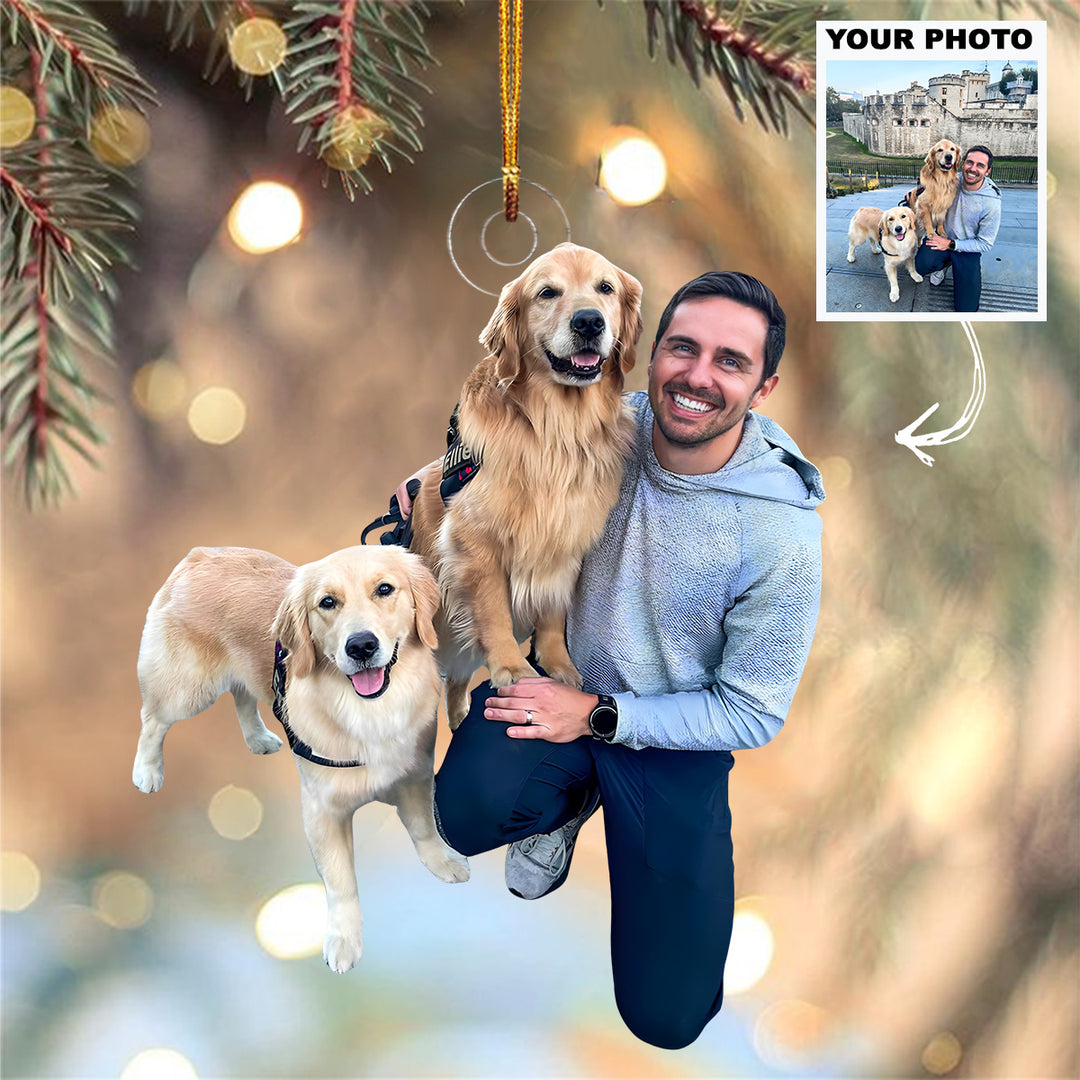 Always By My Side - Personalized Photo Mica Ornament - Christmas Gift For Pet Lover, Dog Mom, Dog Dad