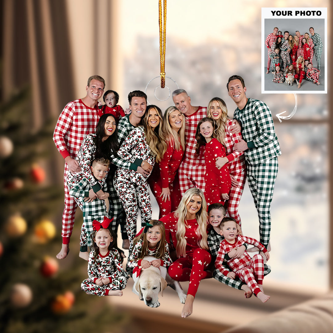 Home For The Holidays - Personalized Photo Mica Ornament - Christmas Gift For Family Members