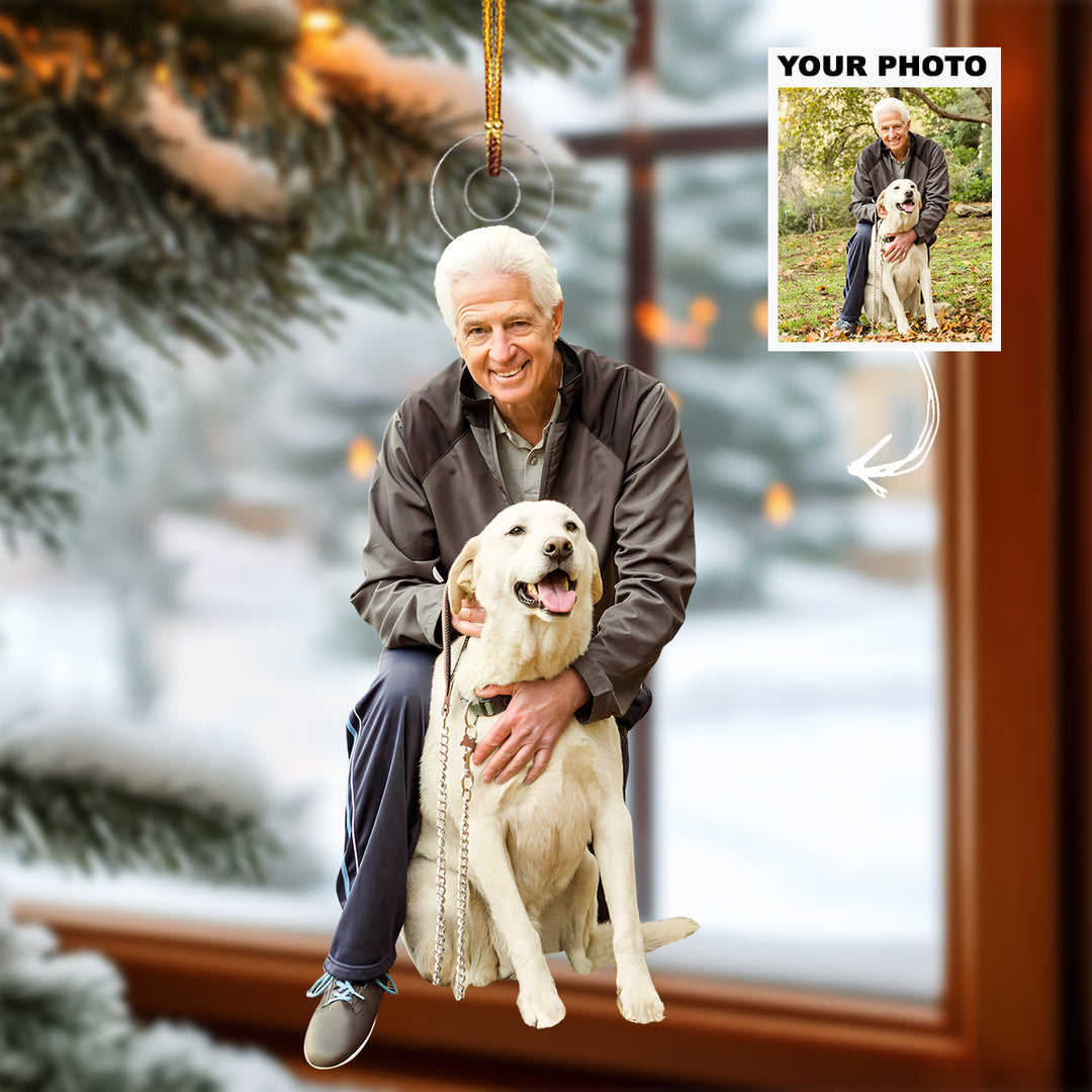 Always By My Side - Personalized Photo Mica Ornament - Christmas Gift For Pet Lover, Dog Mom, Dog Dad