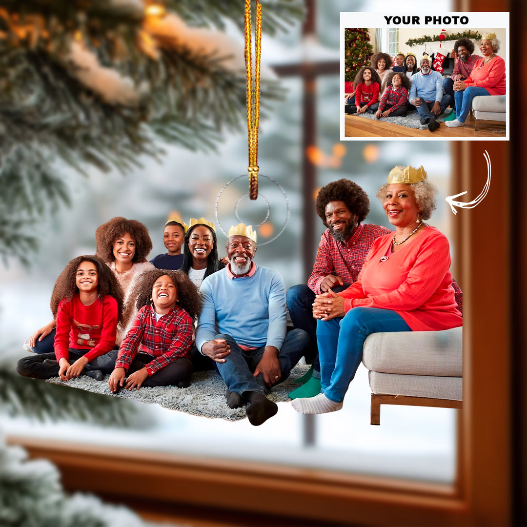 Merry Chaos Crew - Personalized Photo Mica Ornament - Christmas Gift For Family Members
