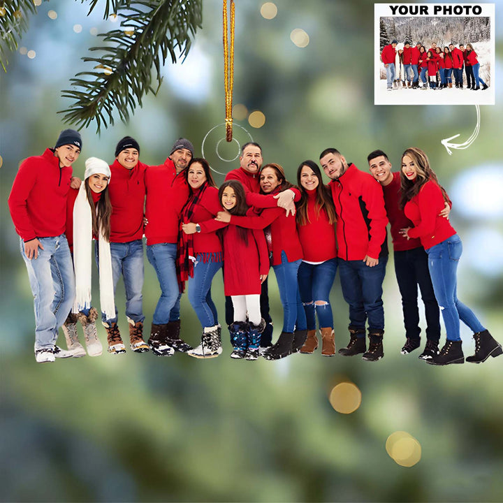 Home For The Holidays - Personalized Photo Mica Ornament - Christmas Gift For Family Members