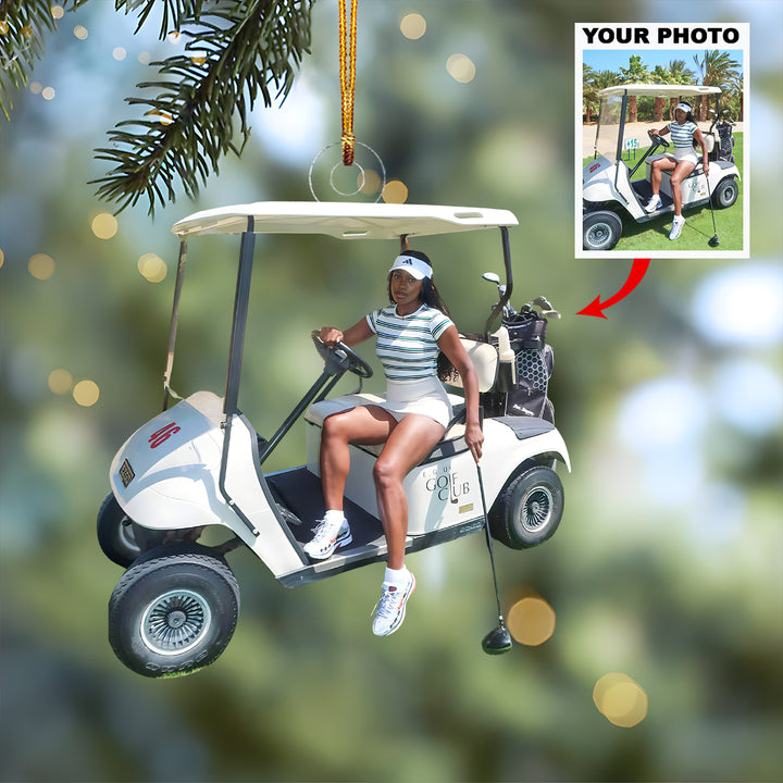Our Golf Journey - Personalized Photo Mica Ornament - Christmas Gift For Golf Lovers