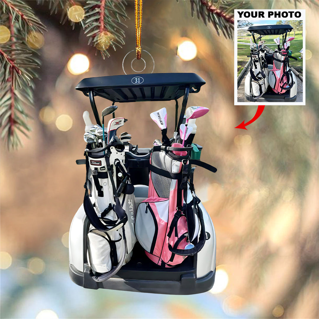 Our Golf Journey - Personalized Photo Mica Ornament - Christmas Gift For Golf Lovers