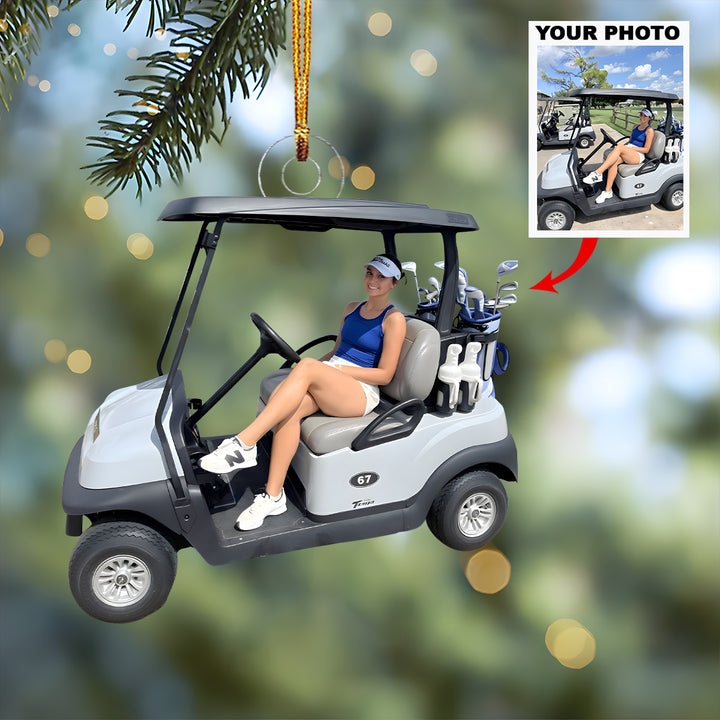 Our Golf Journey - Personalized Photo Mica Ornament - Christmas Gift For Golf Lovers