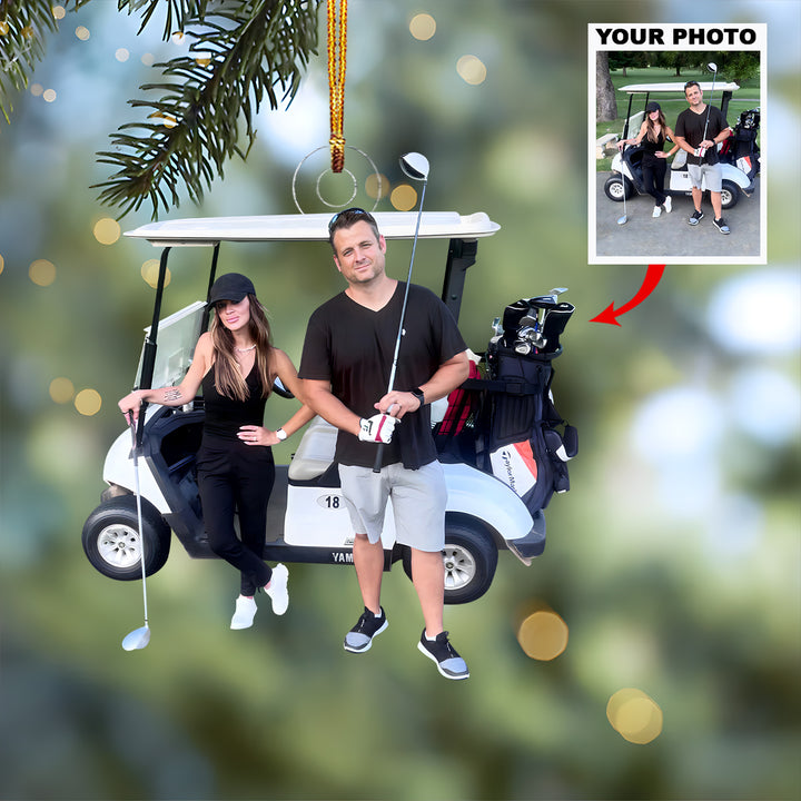 Our Golf Journey - Personalized Photo Mica Ornament - Christmas Gift For Golf Lovers