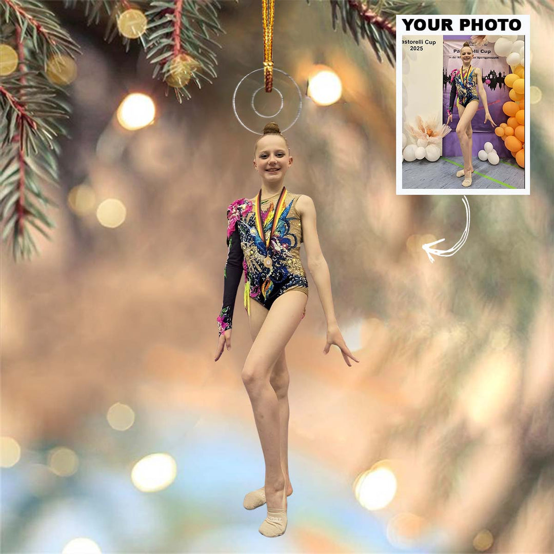 Star Performer Medalist - Personalized Photo Mica Ornament - Christmas Gift For Family Members, Kids, Gymnasts