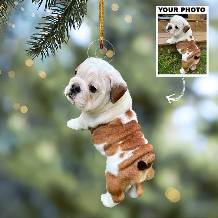 Pawfectly Ours - Personalized Photo Mica Ornament - Christmas Gift For Dog Lover, Dog Mom, Dog Dad