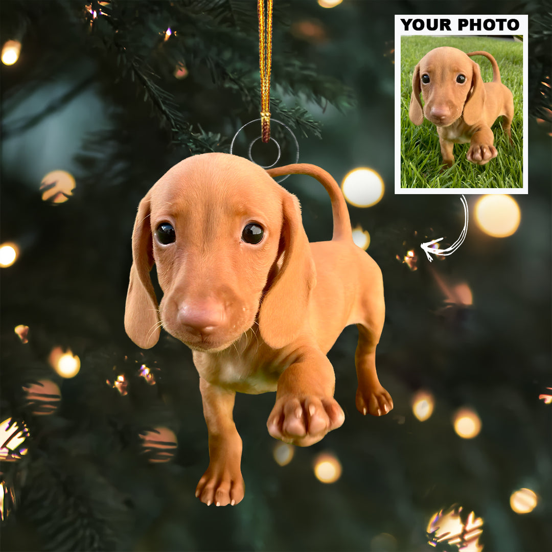 Pawfectly Ours - Personalized Photo Mica Ornament - Christmas Gift For Dog Lover, Dog Mom, Dog Dad