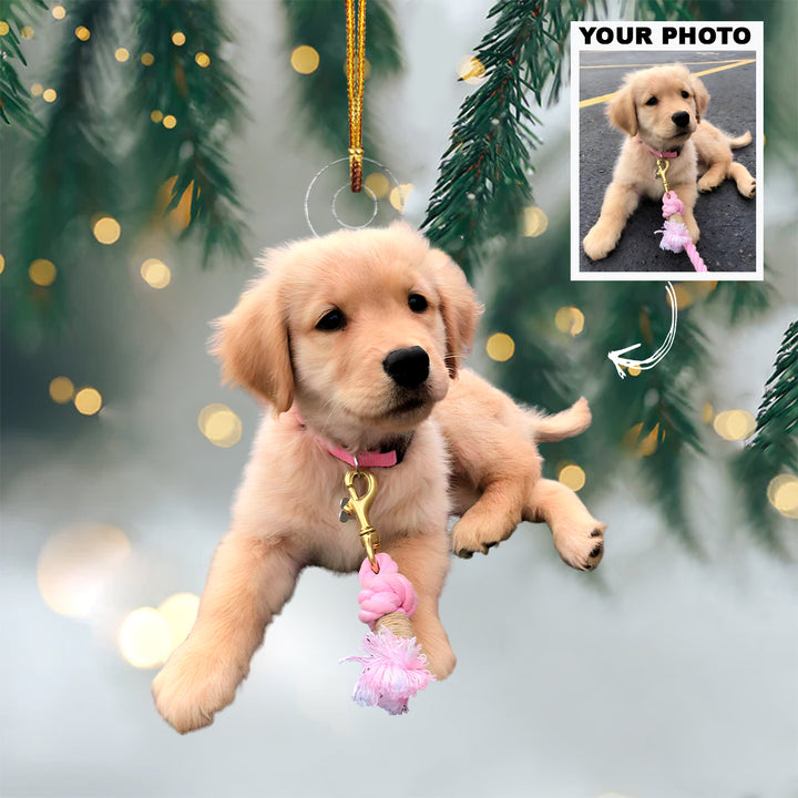 Pawfectly Ours - Personalized Photo Mica Ornament - Christmas Gift For Dog Lover, Dog Mom, Dog Dad