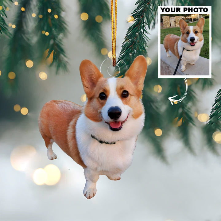 Pawfectly Ours - Personalized Photo Mica Ornament - Christmas Gift For Dog Lover, Dog Mom, Dog Dad
