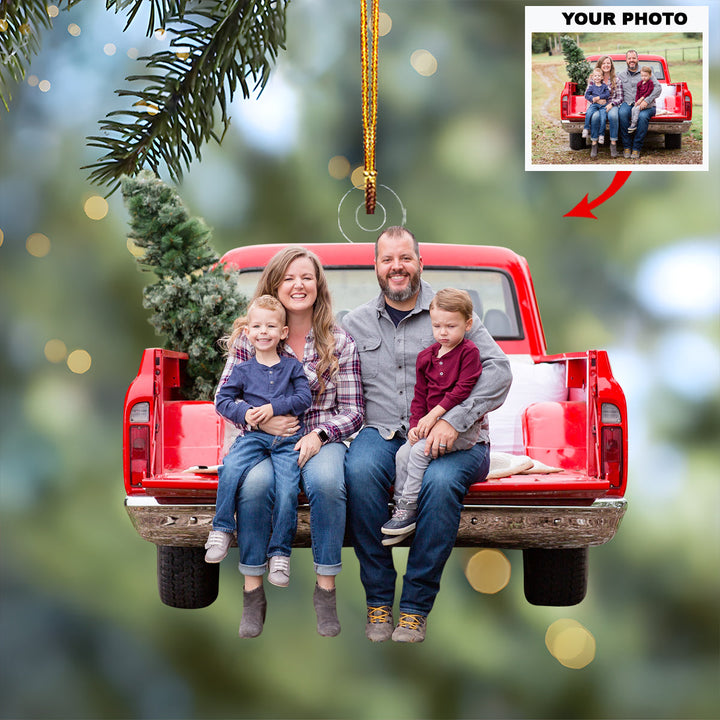 Together is Our Destination - Personalized Photo Mica Ornament - Christmas Gift For Family Members