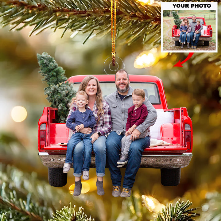 Together is Our Destination - Personalized Photo Mica Ornament - Christmas Gift For Family Members
