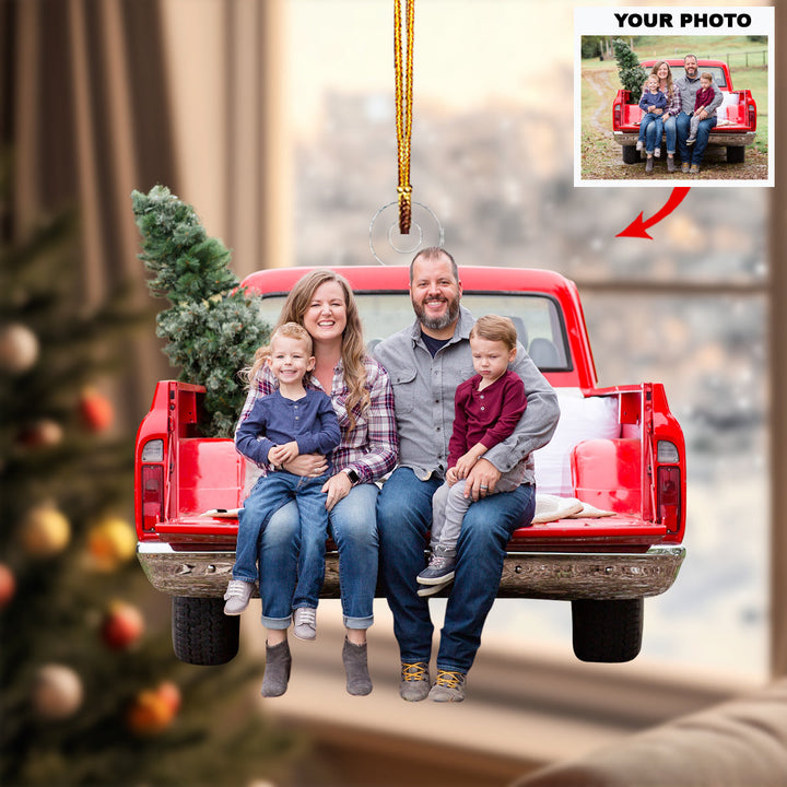 Together is Our Destination - Personalized Photo Mica Ornament - Christmas Gift For Family Members