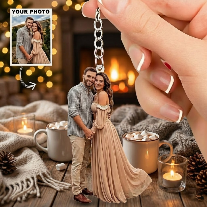 Personalized Keychain - Gift For Couple, Family Gift For Husband, Wife - Custom Your Photo Keychain ARND0014 UPL0PD006